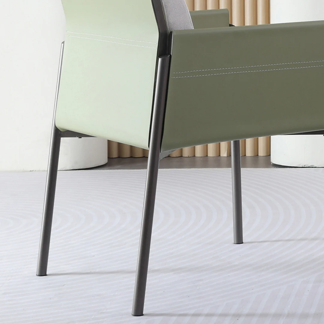 Decker Dining Chair With Armrests, Leather - Image 8