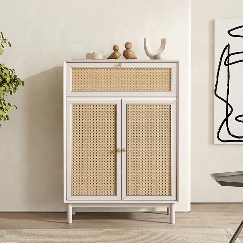 Dederick Rattan Shoe Storage With Drawer - Image 3