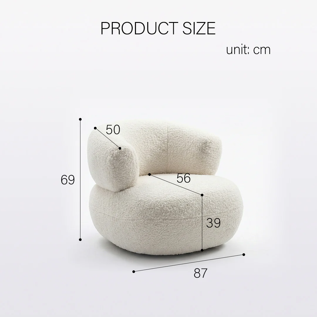 Deirdre Armchair, White Boucle - Image 6