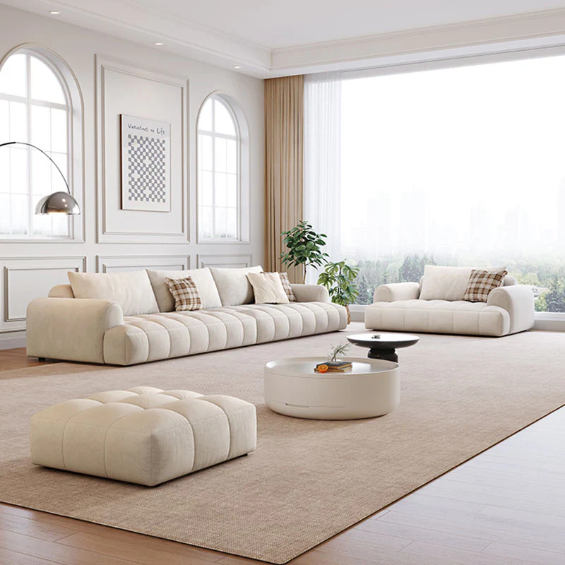 Delilah Violet Two Seater Corner, Three Seater Corner Sofa, Cream - Image 6