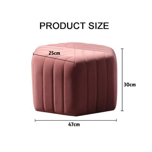 Della Footstool, Velvet - Image 7