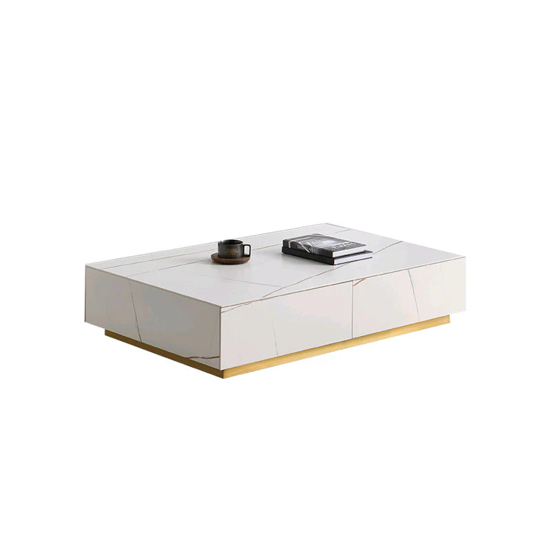 Demelza Coffee Table, Gold Base, Sintered Stone - Image 6