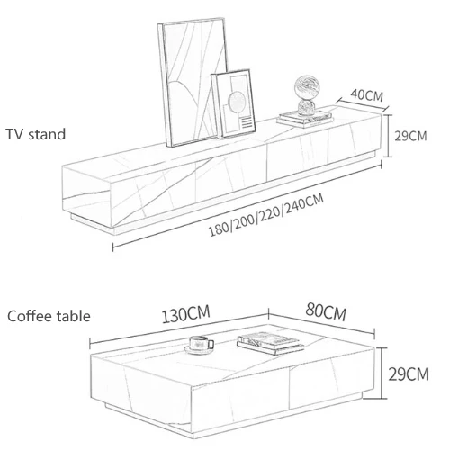 Demelza Coffee Table, Gold Base, Sintered Stone - Image 7