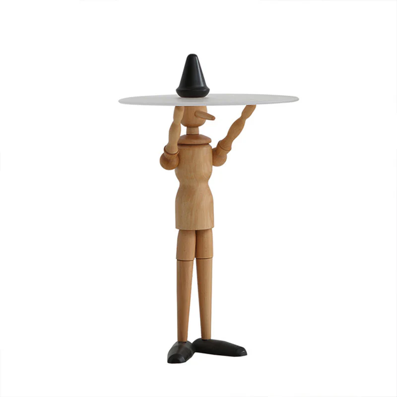 Derby Pinocchio Puppet Side Table, Solid Wood - Image 4