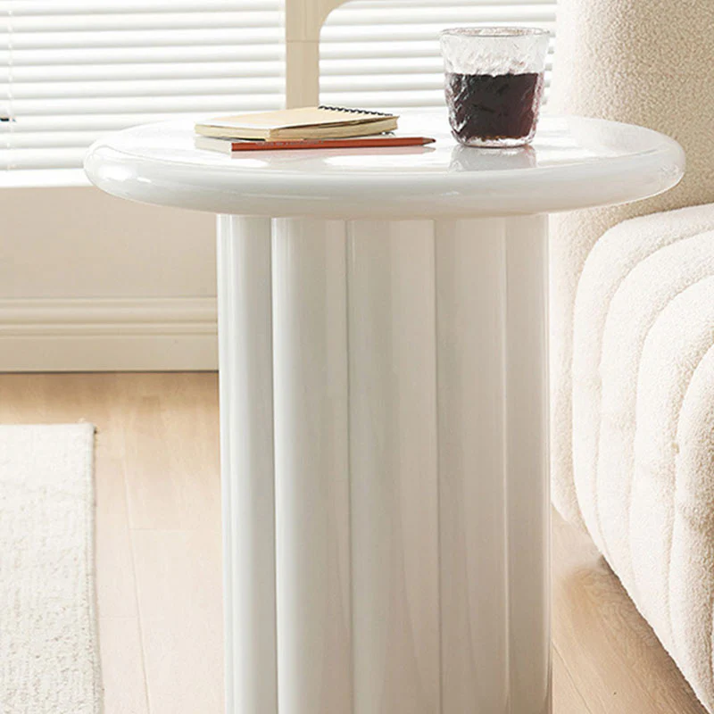 Derek Cylinder Side Table, White - Image 3