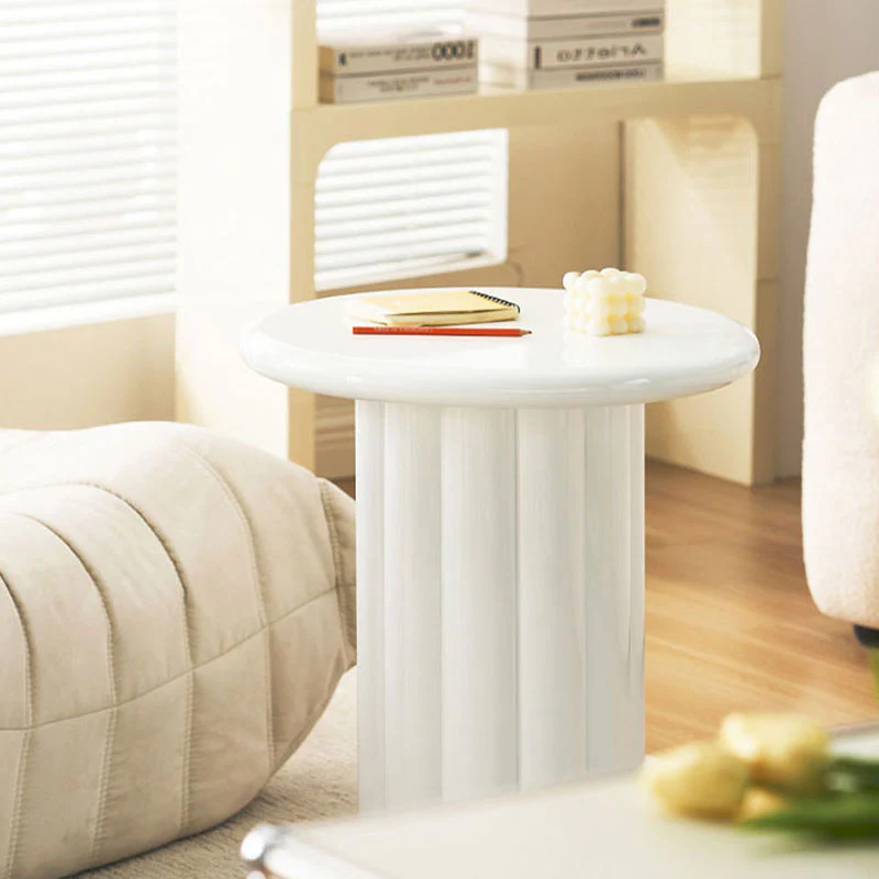 Derek Cylinder Side Table, White - Image 6