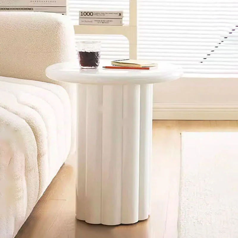 Derek Cylinder Side Table, White - Image 7