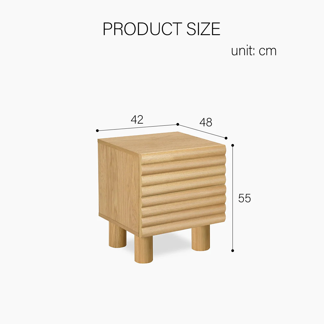 DiGiovanni 2 Drawer Bedside Table, Wood - Image 9