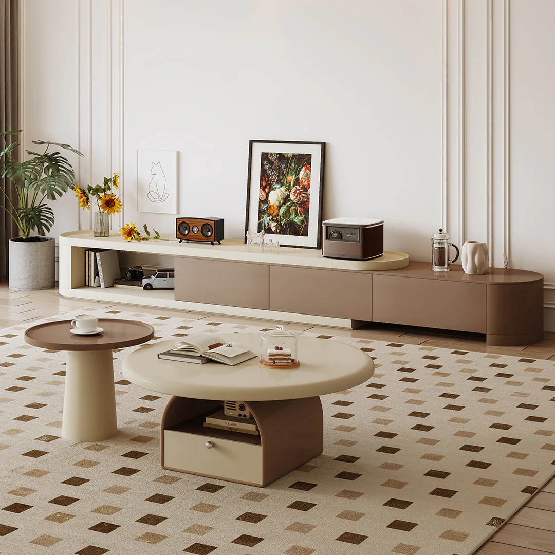 Dinh Nesting Round Coffee Table Set With Storage - Image 5