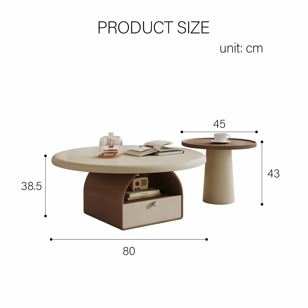 Dinh Nesting Round Coffee Table Set With Storage - Image 7