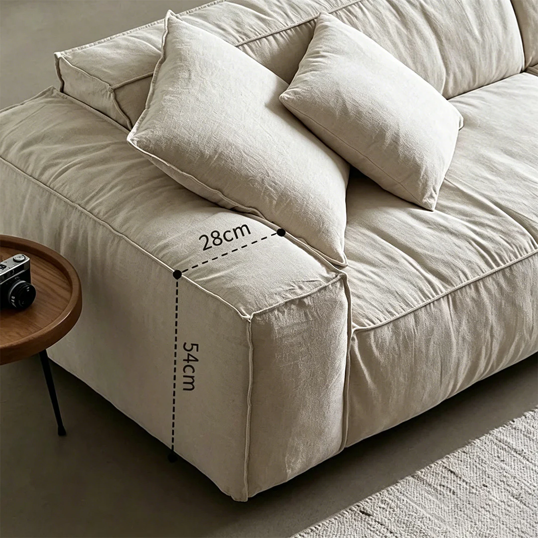 Dino Three Seater Sofa, Cotton Linen - Image 10