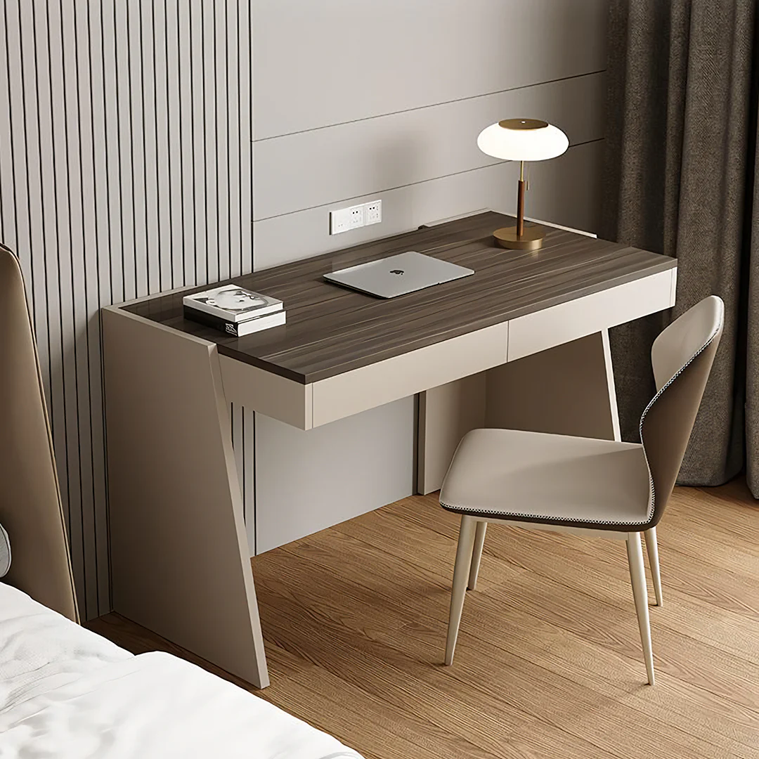 Dmitri Small Office Desk With Chest Of Drawers, Wood - Image 2
