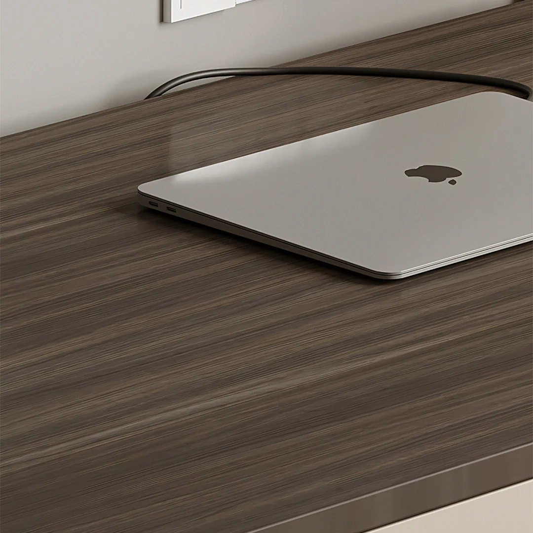 Dmitri Small Office Desk With Chest Of Drawers, Wood - Image 4