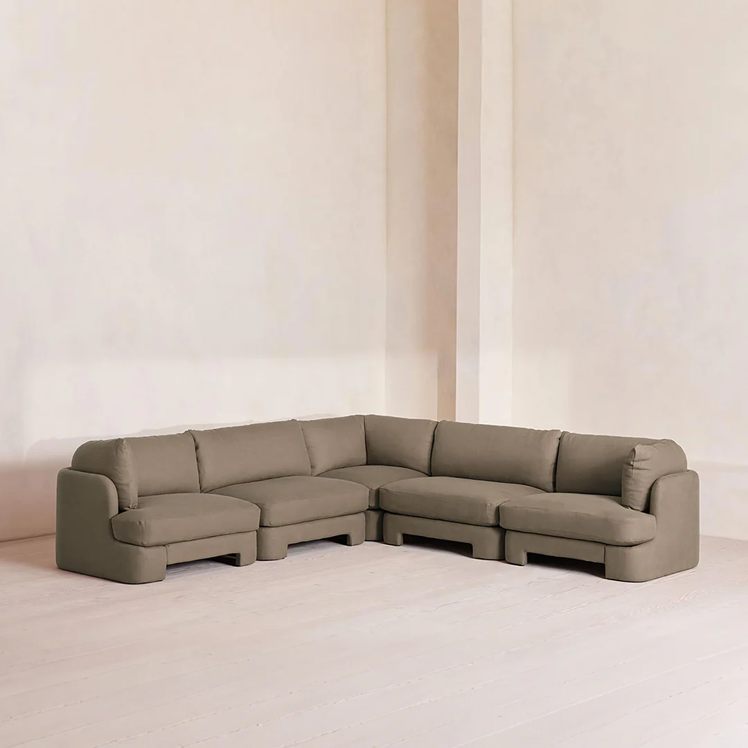 Dominguez L Shape Four Seater Sofa, Modular Corner Sofa, Boucle - Image 7
