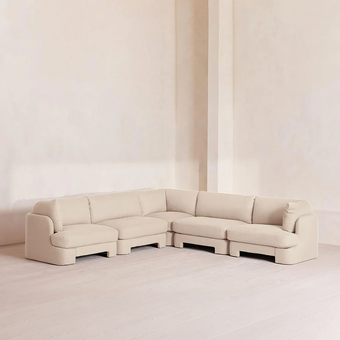 Dominguez L Shape Four Seater Sofa, Modular Corner Sofa, Boucle - Image 9