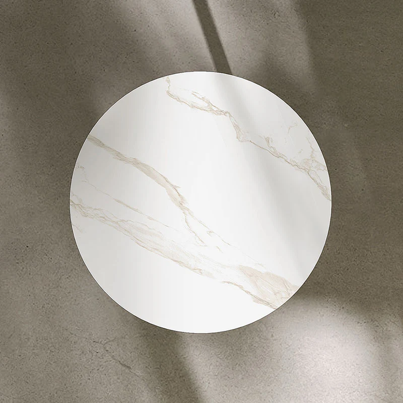 Dorothy Side Table, Sintered Stone & Stainless Steel Base - Image 4
