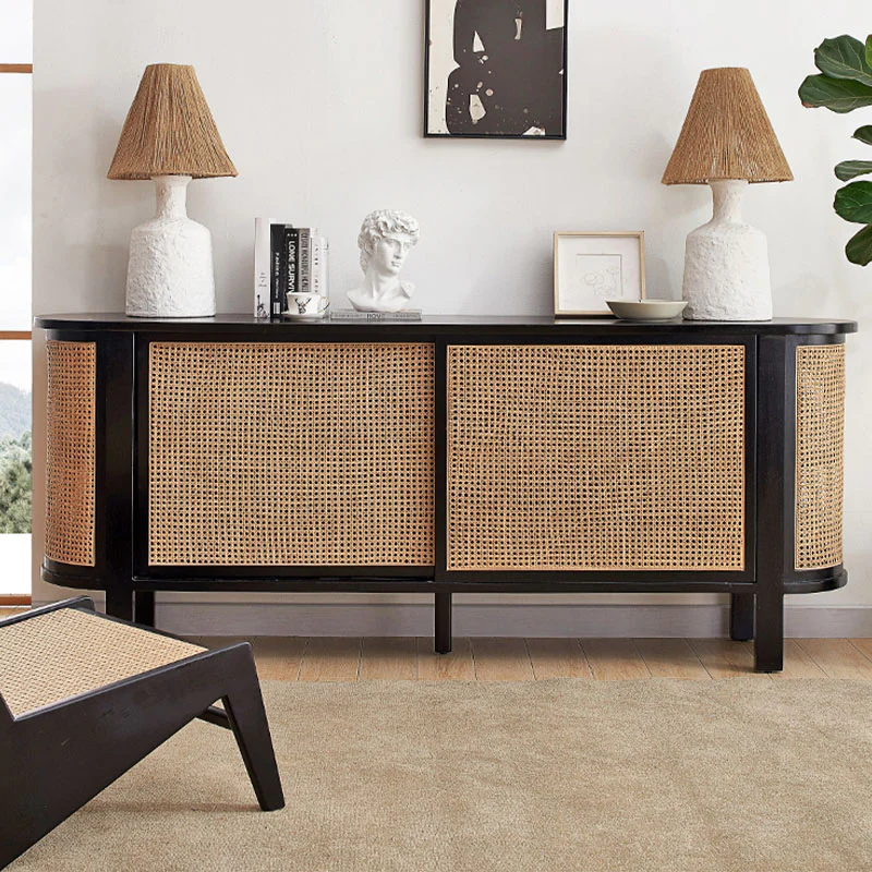 Dot Rattan Sideboard, Ash Wood & Black - Image 5