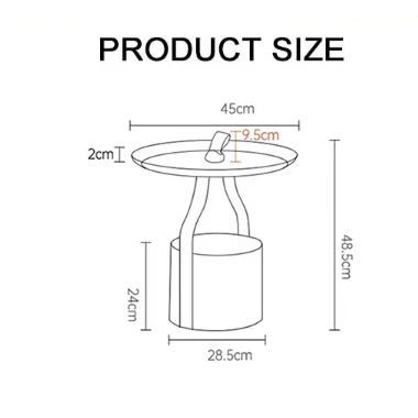 Dottie Portable Side Table with a Storage Basket - Image 7