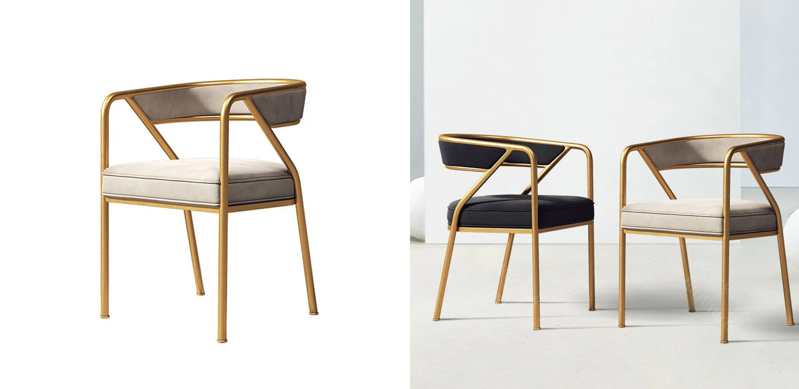 Dwight Dining Chair, Gold Legs - Image 6
