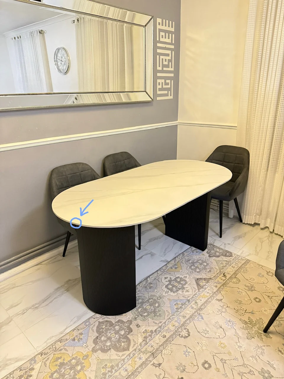 Dwight Dining Table, 160 x 80CM, Slight Damaged, Display - Image 3