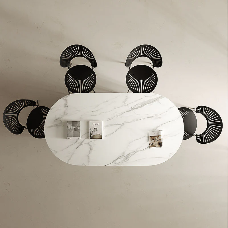 Dwight Dining Table, Black & White - Image 2