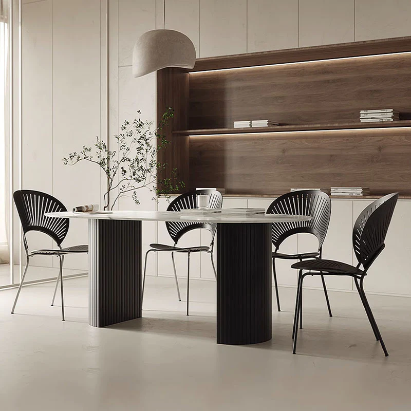 Dwight Dining Table, Black & White - Image 3