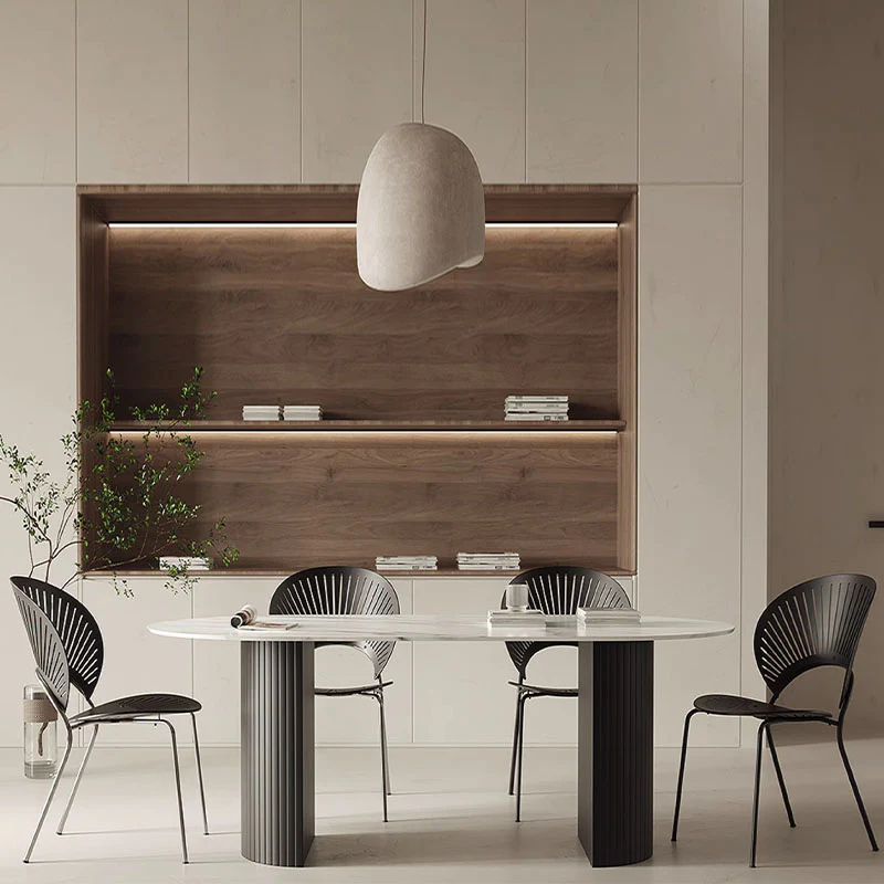 Dwight Dining Table, Black & White - Image 4