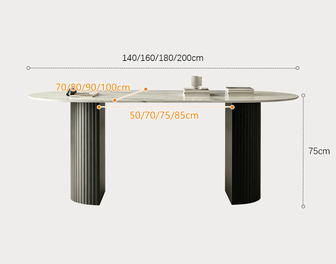 Dwight Dining Table, Black & White - Image 6