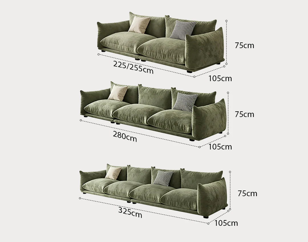 Editha Two Seater Sofa, Three Seater Sofa, Four Seater Sofa, Green Velvet - Image 13