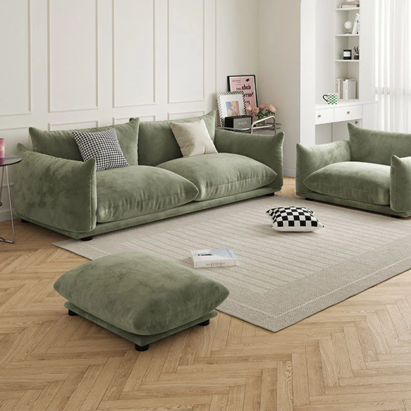 Editha Two Seater Sofa, Three Seater Sofa, Four Seater Sofa, Green Velvet - Image 2