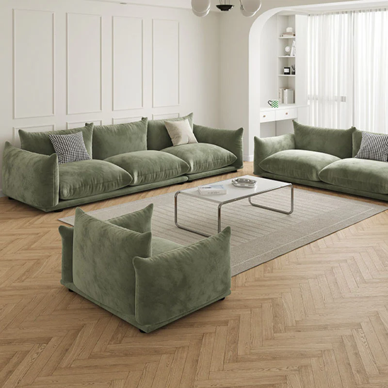 Editha Two Seater Sofa, Three Seater Sofa, Four Seater Sofa, Green Velvet - Image 4