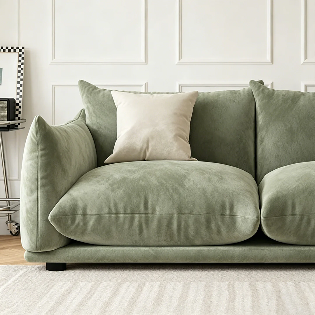 Editha Two Seater Sofa, Three Seater Sofa, Four Seater Sofa, Green Velvet - Image 5