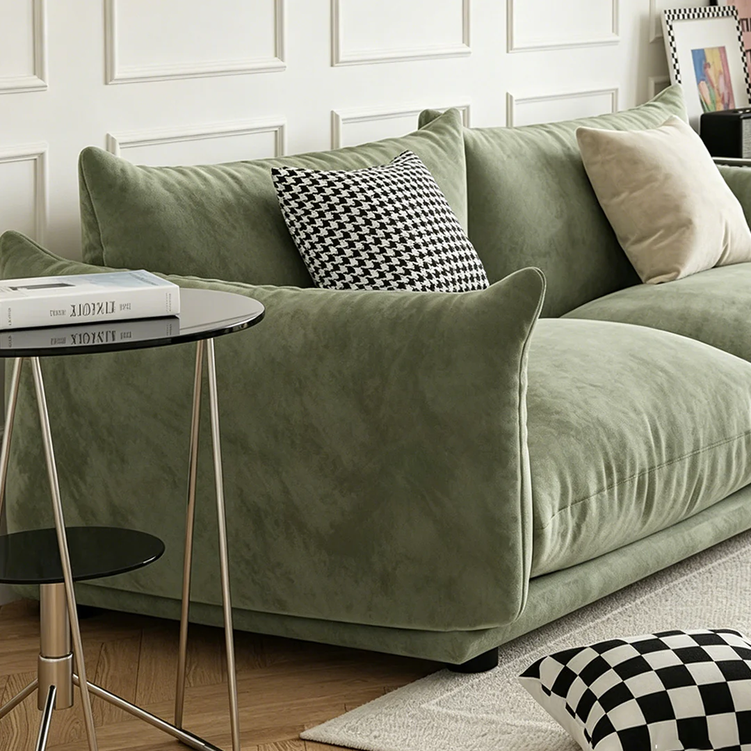 Editha Two Seater Sofa, Three Seater Sofa, Four Seater Sofa, Green Velvet - Image 7