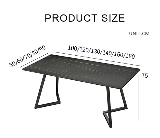Edmund Office Desk, Sintered Stone - Image 6