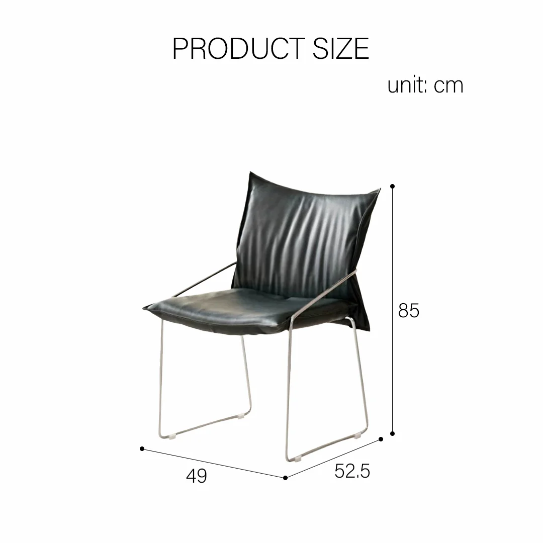 Egan Dining Chair With Armrests, Leather - Image 10