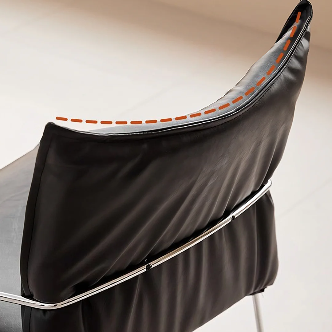 Egan Dining Chair With Armrests, Leather - Image 7