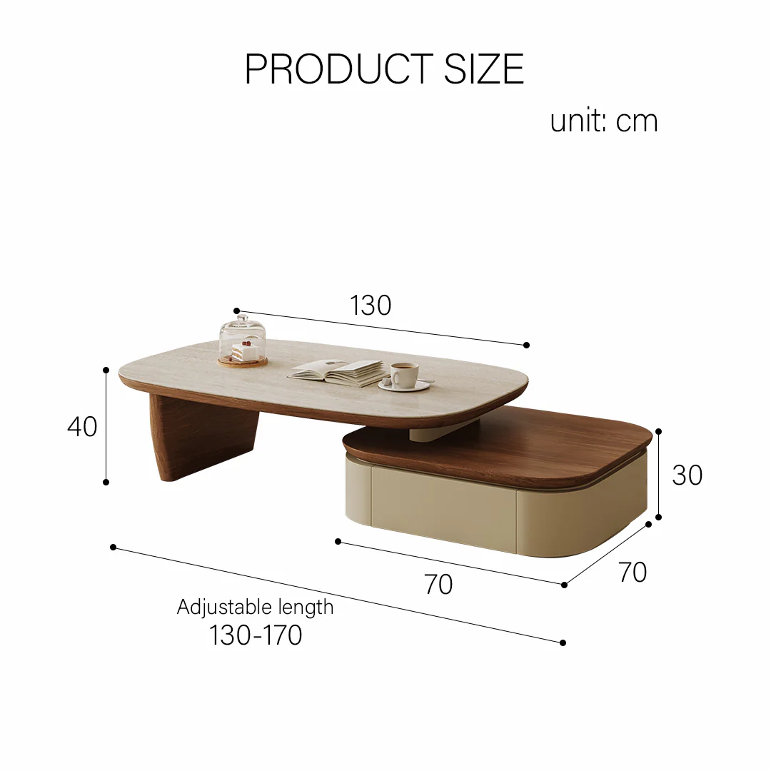 Elbaz Extendable Coffee Table Set With Storage - Image 7