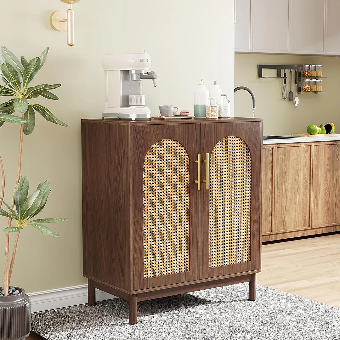 Eleanor Accent Rattan Shoe Storage, Cabinet With Doors - Image 3