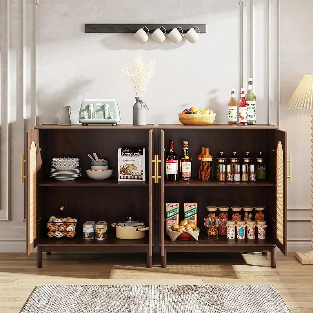 Eleanor Accent Rattan Shoe Storage, Cabinet With Doors - Image 5