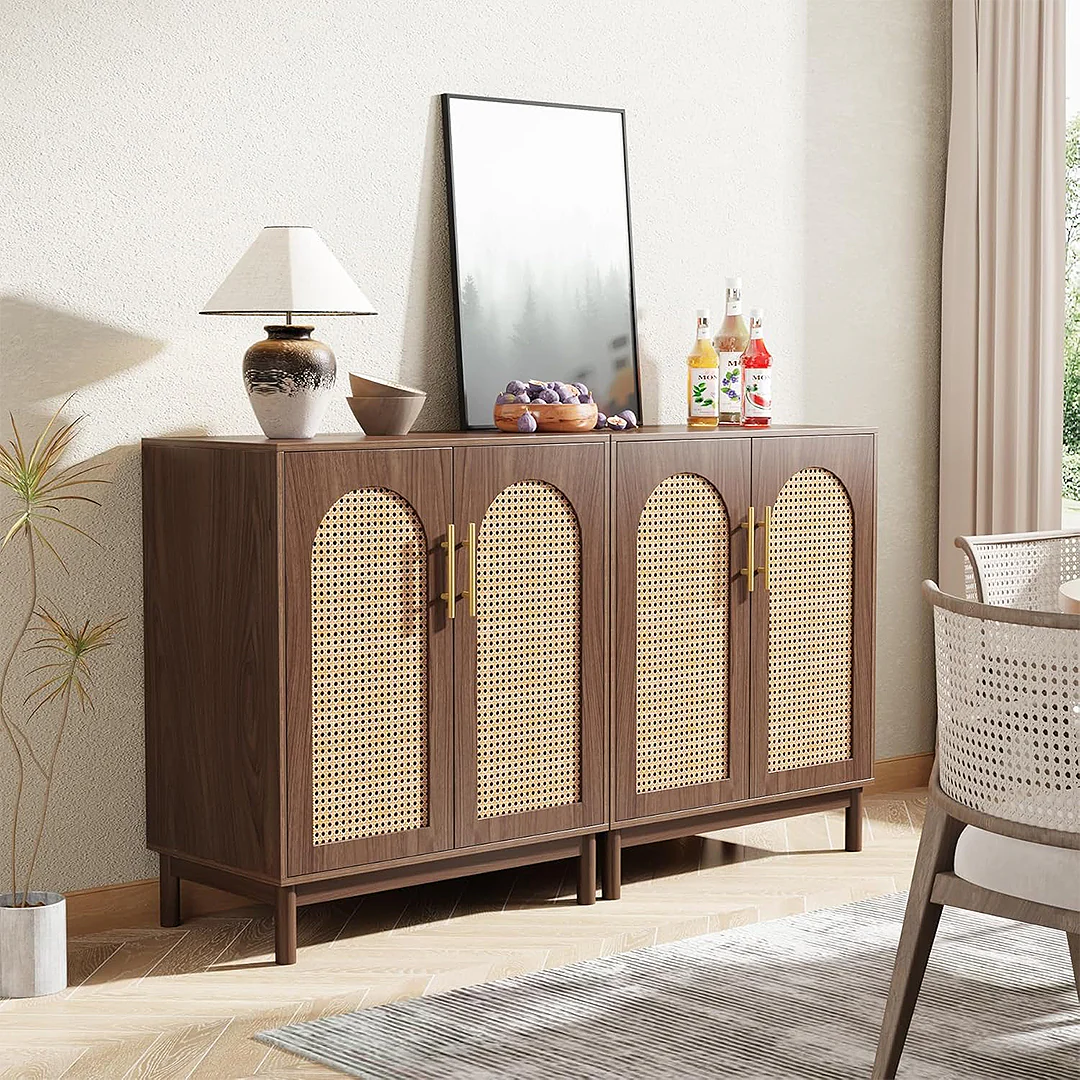 Eleanor Accent Rattan Shoe Storage, Cabinet With Doors - Image 6