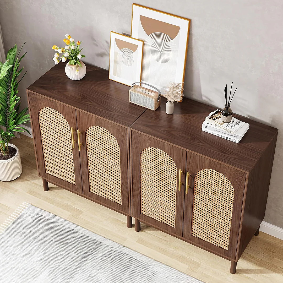 Eleanor Accent Rattan Shoe Storage, Cabinet With Doors - Image 7