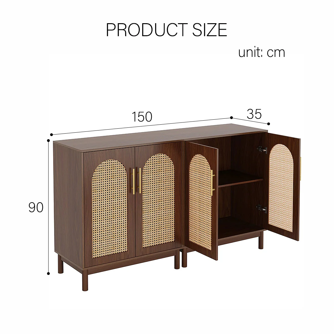 Eleanor Accent Rattan Shoe Storage, Cabinet With Doors - Image 8