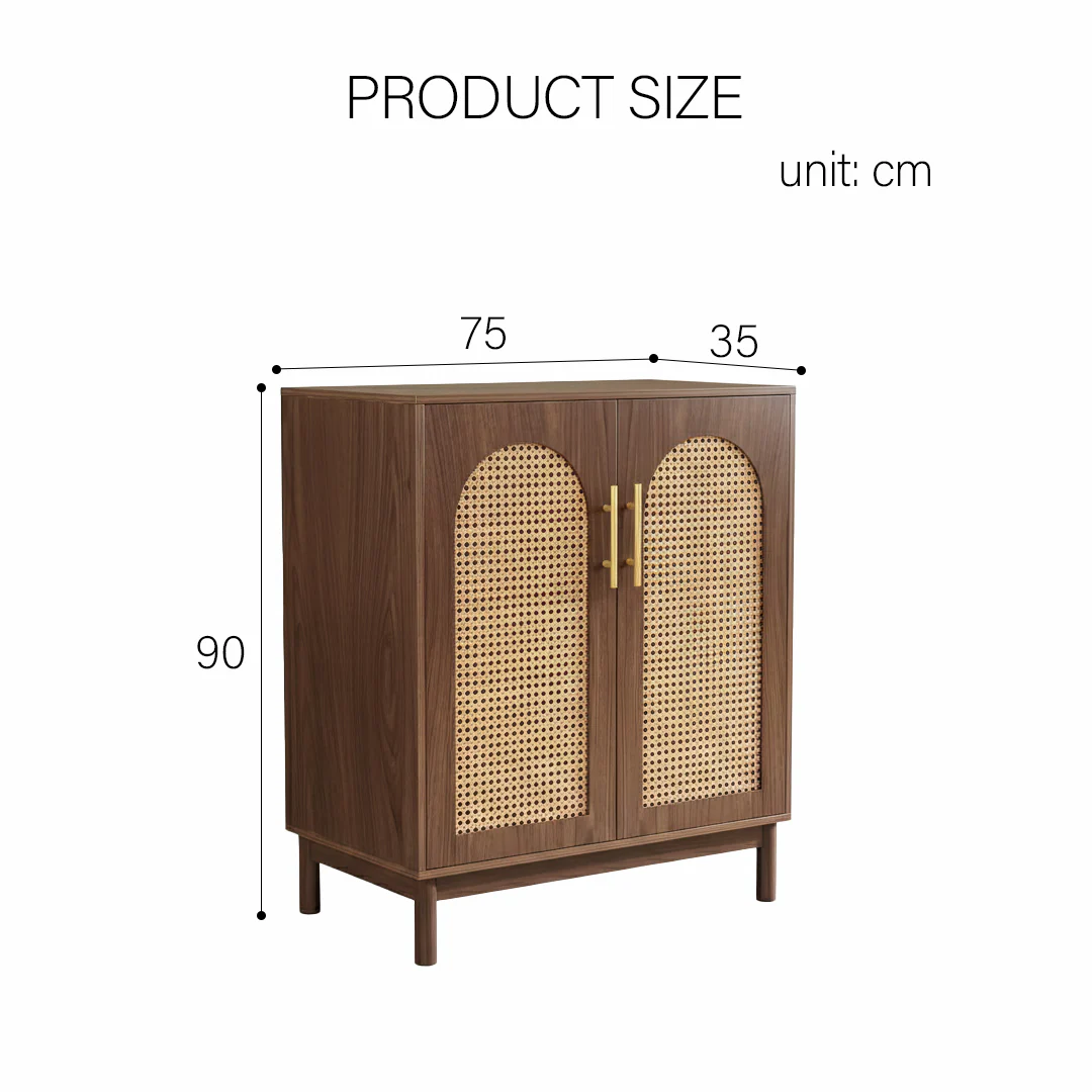 Eleanor Accent Rattan Shoe Storage, Cabinet With Doors - Image 9