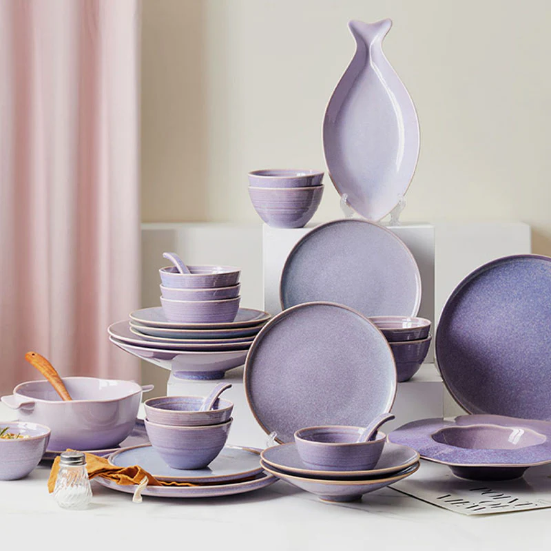 Eliana Dinner Set, Purple - Image 3