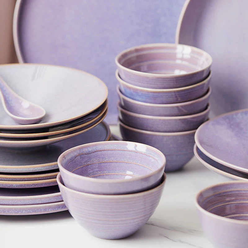 Eliana Dinner Set, Purple - Image 4