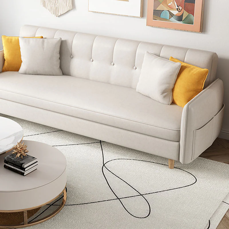 Elijah Four Seater Sofa Bed, Leathaire - Image 4