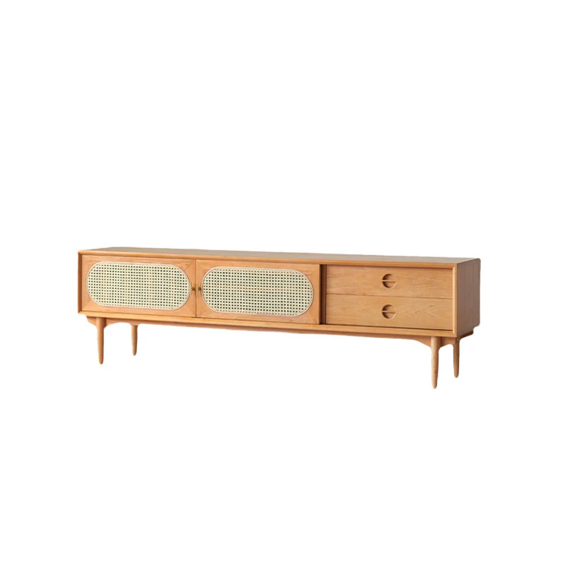 Elijah Rattan TV Stand, Oak - Image 5