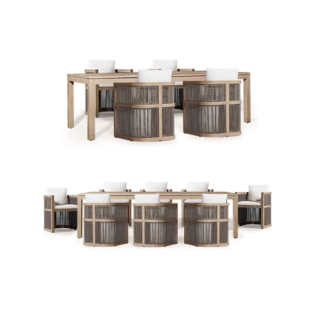 Eliza Rttan Outdoor Dining Table, Outdoor Furniture - Image 8