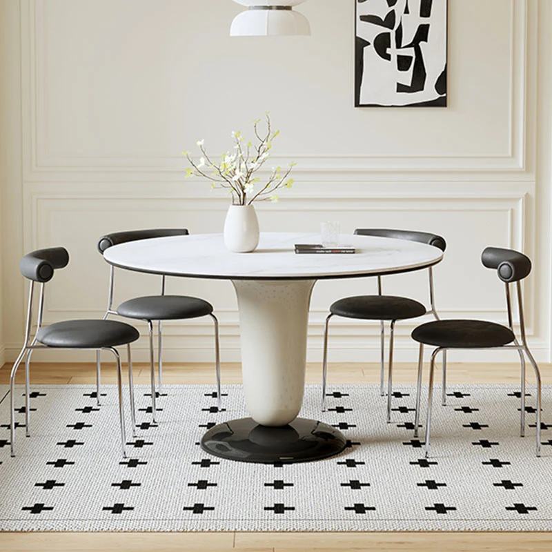Elmer Round Dining Table, White Top - Image 3