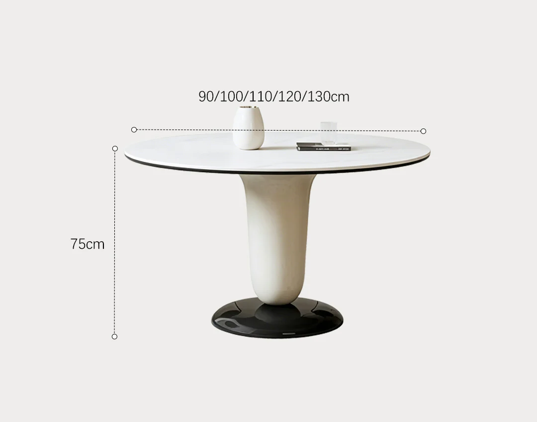 Elmer Round Dining Table, White Top - Image 5